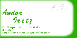 andor iritz business card